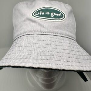 Life Is Good Gray Bucket Hat